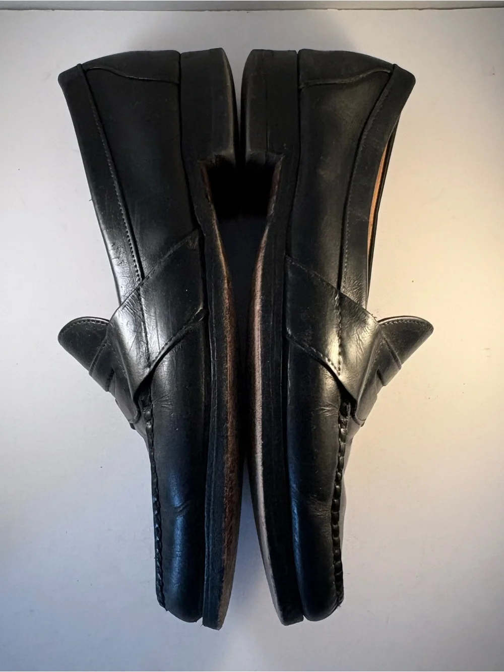 Allen Edmonds Mens Sz 13 A Cameron Penny Loafers Black Leather Slip On Shoes USA